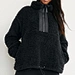 Topshow Casual Fleece Jacket Cosy Comfort Soft Winter Jacket  Fleece Fabric Half Zip Collar Solid Coat For Women's Jacket