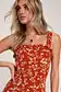 floral print off shoulder dress