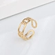 JR0171 Open chain ring hollow adjustable ring index finger jewelry Free Sample