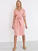 summer short sleeve midi dress