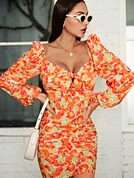 short one shoulder ruffle