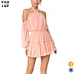 ruffle neck halter dress