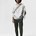 High quality rib design Men's drawstring hoodie