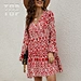 ruffle v neck dress
