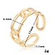 hollow adjustable ring     18K gold ring     Stainless steel ring    Jewelery        U.S.A