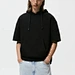 High quality rib design Men's drawstring hoodie