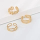 hollow adjustable ring     18K gold ring     Stainless steel ring    Jewelery        U.S.A