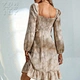 silk ruffle hem dress
