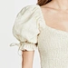 Ruffle Linen Crop Top