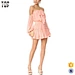 ruffle neck halter dress