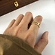 hollow adjustable ring     18K gold ring     Stainless steel ring    Jewelery        U.S.A