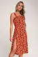 floral print off shoulder dress