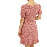the wrap dress，coral wrap dress，mesh wrap dress