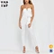 Clothing factories in china strapless sexy skinny white women bodycon jumpsuit