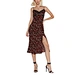 leopard print chiffon dress