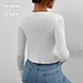 Ribbed Knit Button Front Crop Top