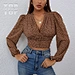 deep v neck blouse