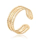 JR0178 Three gold thread rings fashion adjustable ring opening jewelry