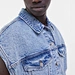 sleeveless denim vest