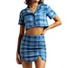 New Fashion Girl Mini Skirt Female High-waist Plaid Fabric Pencil Skirt Thin Spring And Autumn A-line Skirt