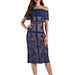royal blue chiffon lace dress