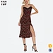 leopard print chiffon dress
