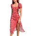 floral print chiffon dress