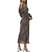 long sleeve dress chiffon