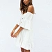 off shoulder long sleeve dress