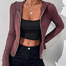 women's lightweight full zip hoodie，long black hoodie womens，ladies hooded sweatshirt，fleece lined z