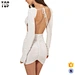 open back slip dress，low back summer dress，open back linen dress