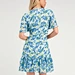 floral frill dress，dark blue floral dress，red floral summer dress