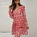 ruffle v neck dress