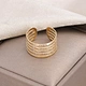 JRA0020  5 layer ring 316l stainless steel 14K multi layer hollow rings Jewellery  Free Sample