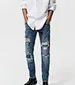 custom ripped denim jeans