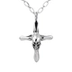 316L retro stainless steel Punk cross skull pendant necklace