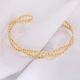 women 14K stainless steel ins gold winding hollow bracelet  jewelry