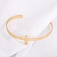 JB037 women 14K stainless steel ins gold Vertical bracelet   jewelry