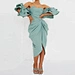 ruffle off the shoulder dress