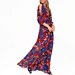 long sleeve red maxi dress