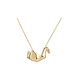 couple necklaces 14K stainless steel men and women swan necklace