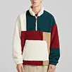 half zip cotton sweatshirt