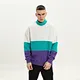 Colorblock Striped Sweatshirt