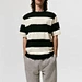 black and white striped tee