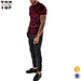 burgundy polo shirt