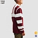 men polo shirt with contrast collar and cuffs