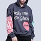 3D puff print hip hop style hoodie