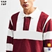 men polo shirt with contrast collar and cuffs