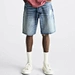 OEM custom logo high quality men custom casual light wash mens summer cotton ripped denim shorts