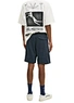 elastic waist uniform shorts
